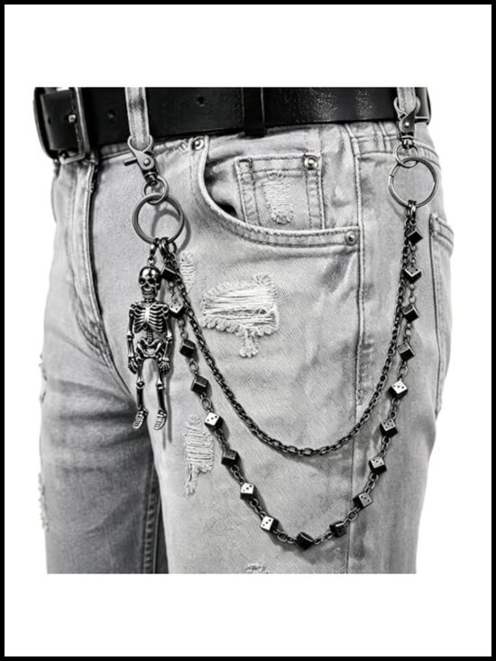 Other - Punk Gothic Skull Wallet Chain Men's Double Layer Metal Pant Chain
